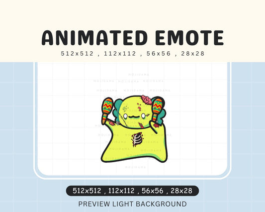 Axolotl Ghost Dance Emotes Animated: Cute Animal Twitch Kick Youtube Discord