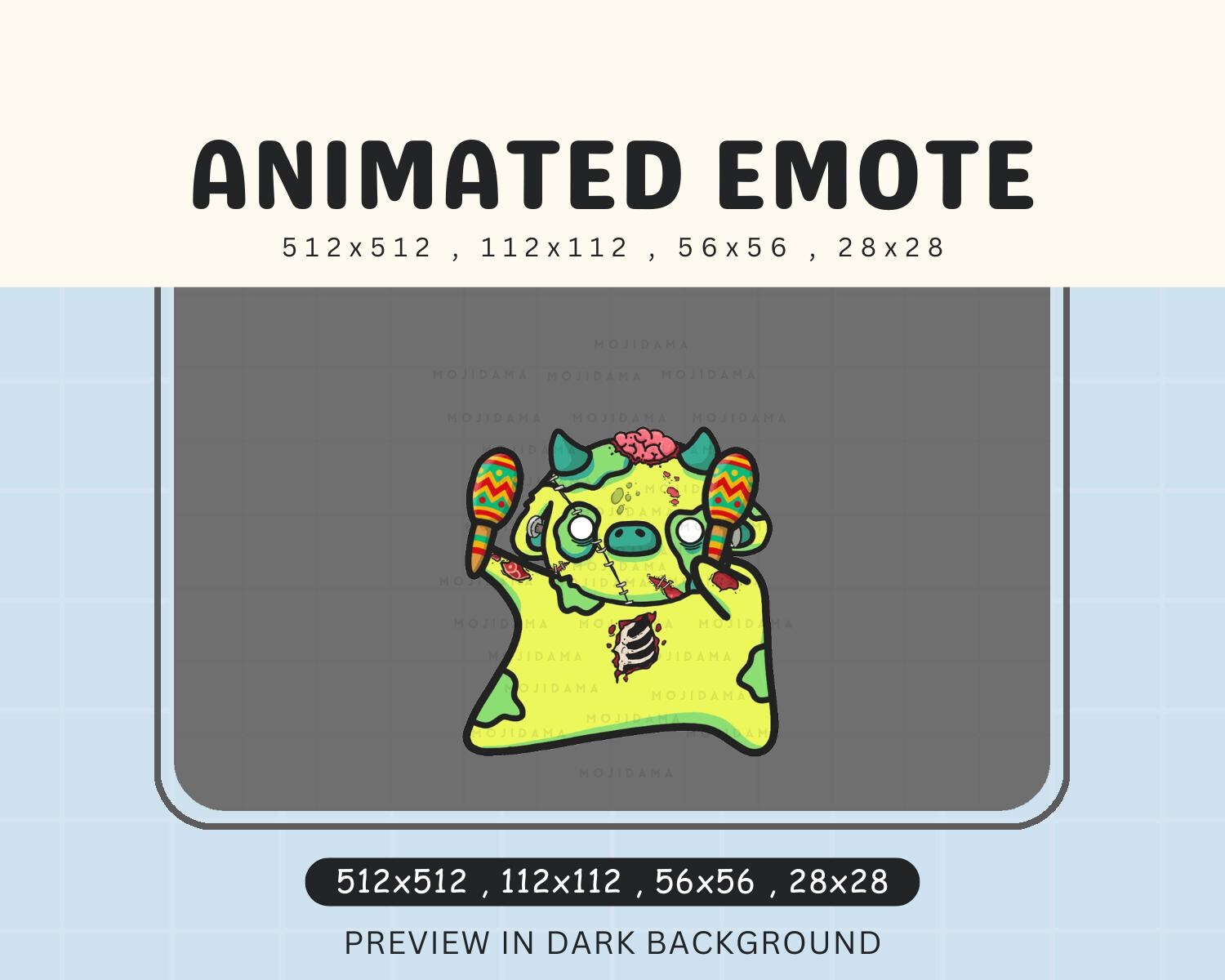 Halloween Cow Dance Emotes: Spooky Cute Animal Animated Twitch Live Streaming