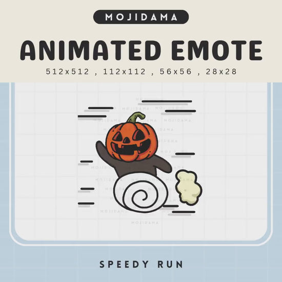 Spooky Pumpkin Run Animated Emote: Halloween Twitch, YouTube, Discord (Digital Download)