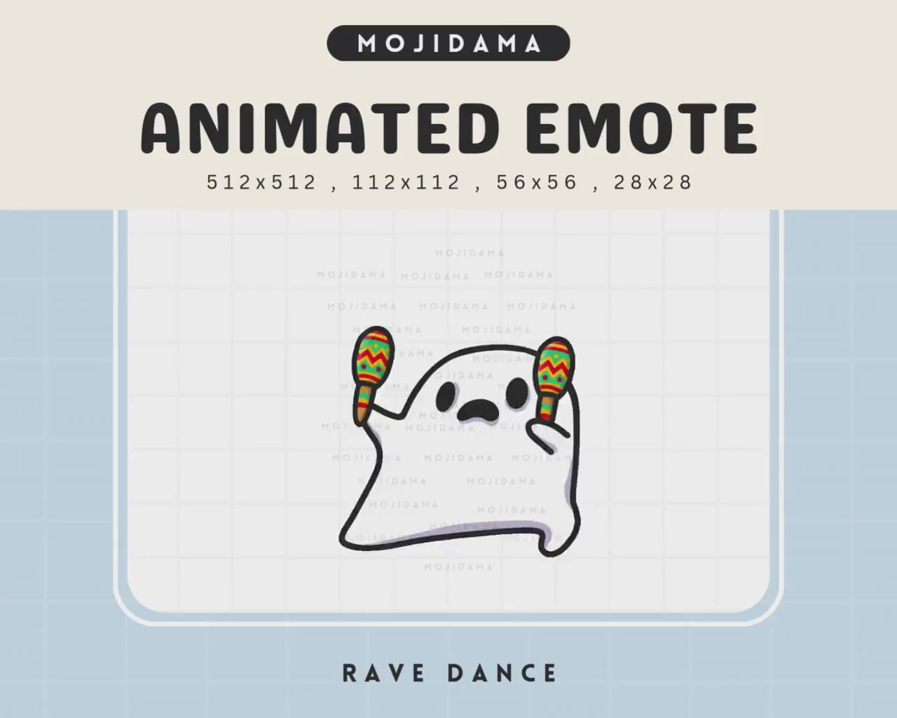 Animated Ghost Dance Emote: Halloween Twitch/Discord/YouTube (Digital Download)