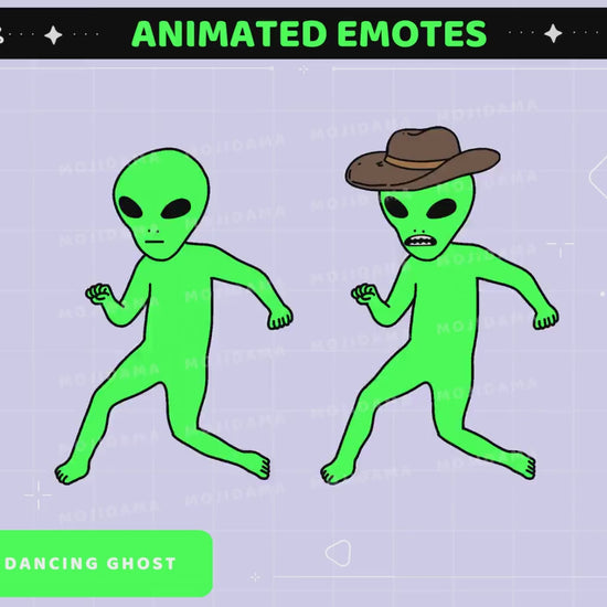 Dancing Alien Meme Animated Emotes: Twitch Stream Pack (GIF)