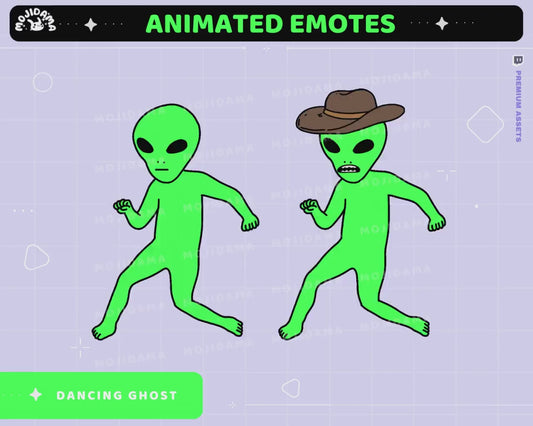 Dancing Alien Meme Animated Emotes: Twitch Stream Pack (GIF)