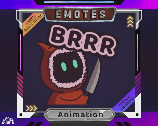 Brrr Ghost Animated Emote: Spooky Twitch Stream Asset (Digital Download)