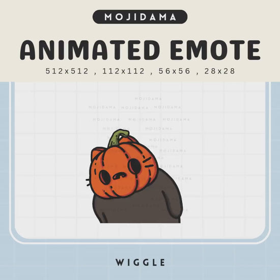 Wiggle Cat Halloween Emotes: Spooky Animated Twitch Emotes (Digital Download)
