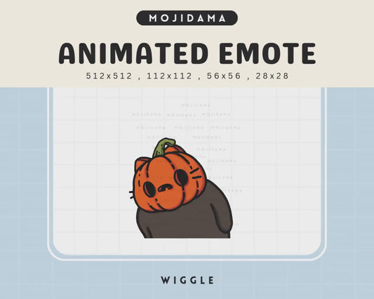 Wiggle Cat Halloween Emotes: Spooky Animated Twitch Emotes (Digital Download)