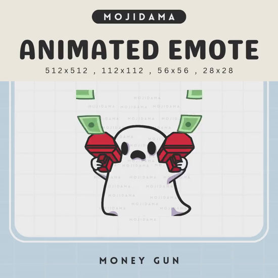 Animated Ghost Money Emote: Spooky Chibi Twitch/Discord Stream (Digital Download)