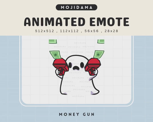 Animated Ghost Money Emote: Spooky Chibi Twitch/Discord Stream (Digital Download)
