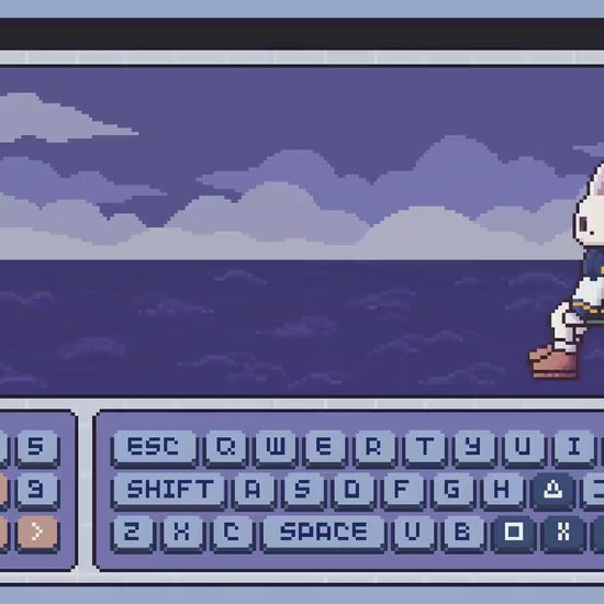 Bunny Twitch Overlay Animation Stream Pack Cute Y2K Full Package Aesthetic Blue Lofi Cat Cozy Animated Live Streaming Rabbit Vtuber Chatting