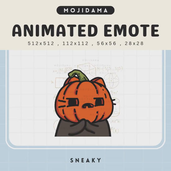 Animated Pumpkin Cat Emotes: Spooky Halloween Twitch/Discord Stream Overlay